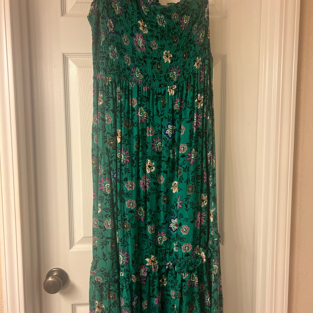 Floral Green Maxi Dress